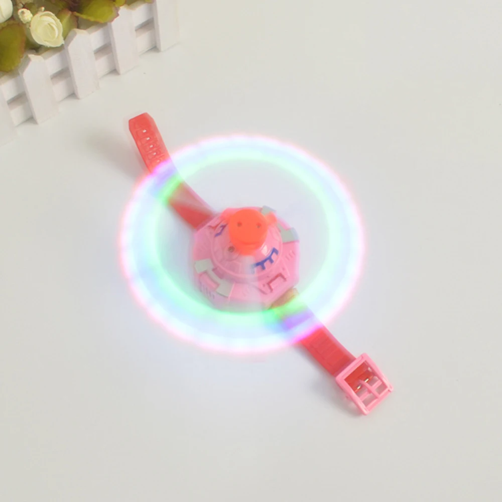 Рождественские подарки! Детские электрические мигающие игрушки 3 Огни Музыка наручные ветряная мельница светодиодная светящаяся вспышка часы детские игрушки - Цвет: Pink