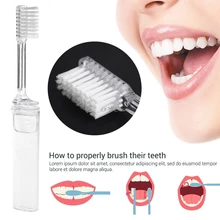 НОВАЯ Портативная Складная Походная зубная щетка для путешествий, складная пластиковая зубная щетка