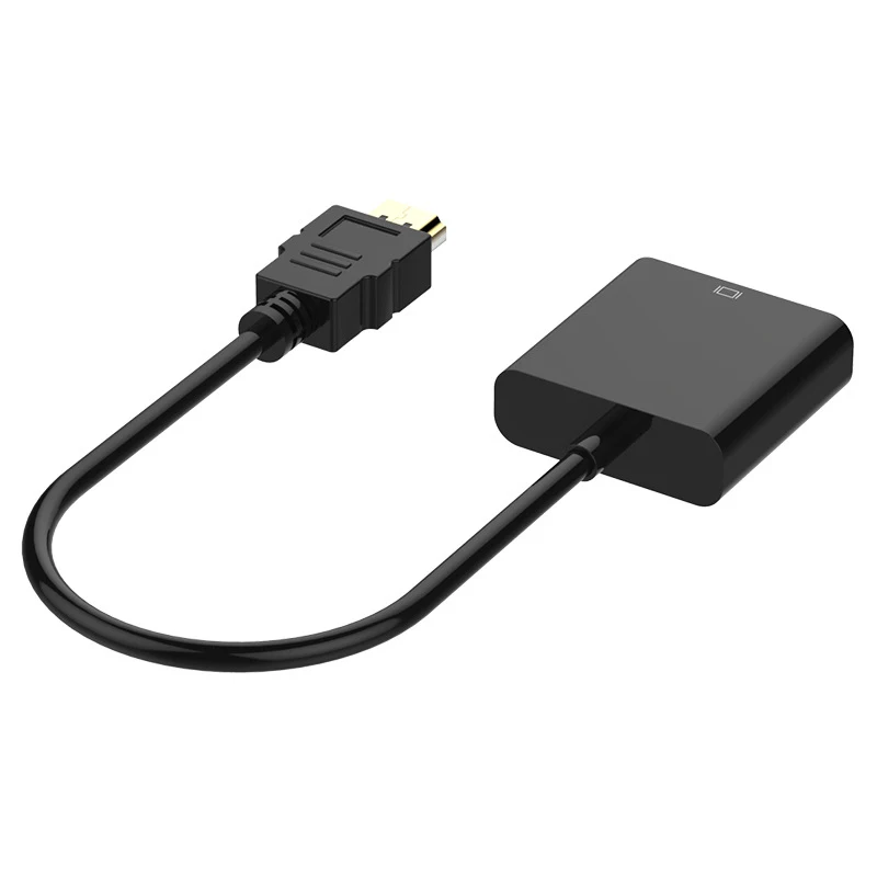 Felkin HDMI в VGA Кабель-адаптер HDMI Мужской в VGA Женский 1080P видео конвертер цифро-аналоговый для ПК ноутбук планшет проектор - Цвет: no audio power