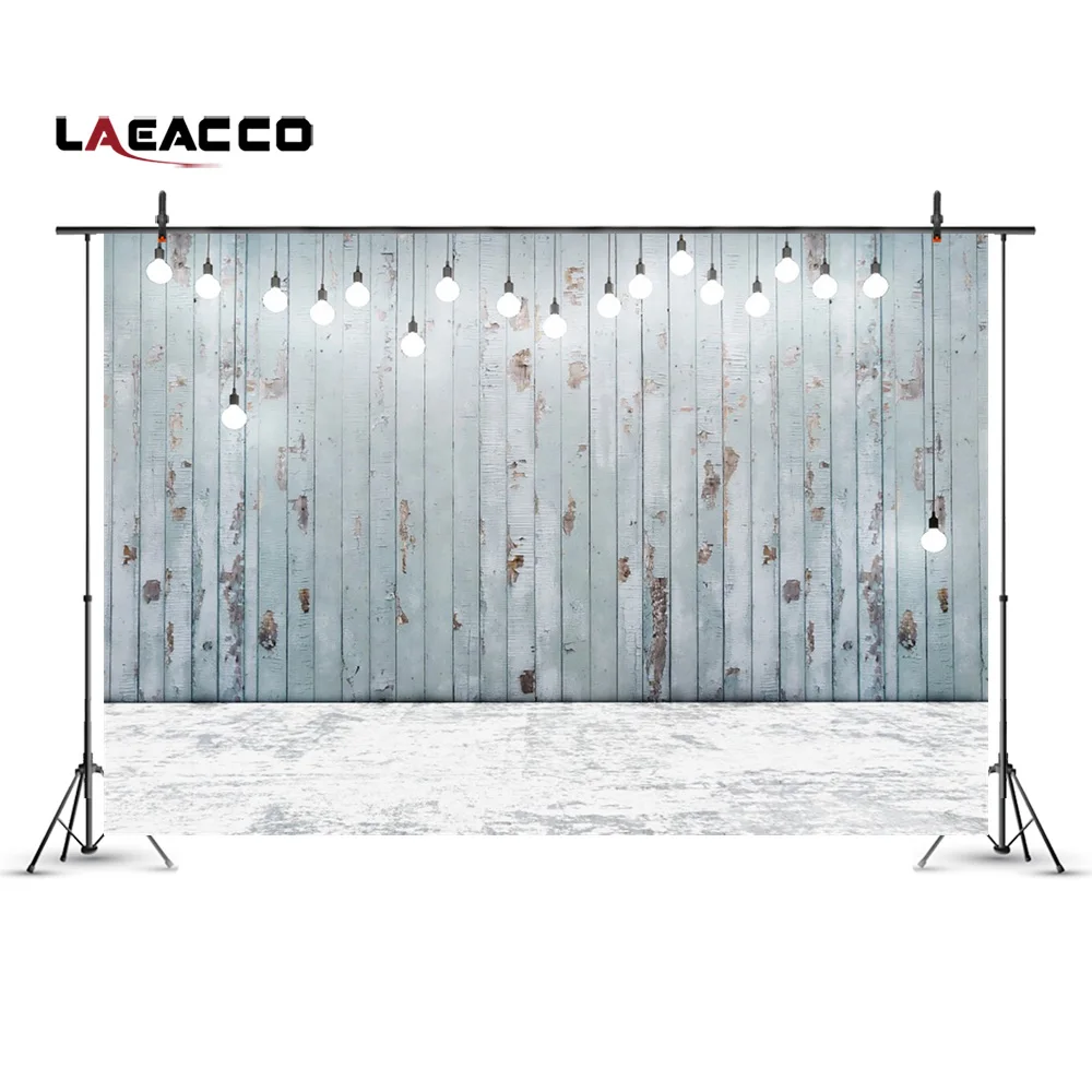 

Laeacco Light Lamps Wooden Planks Wall Scene Photography Backgrounds Vinyl Seamless Digital Backdrops Props For Photo Studio