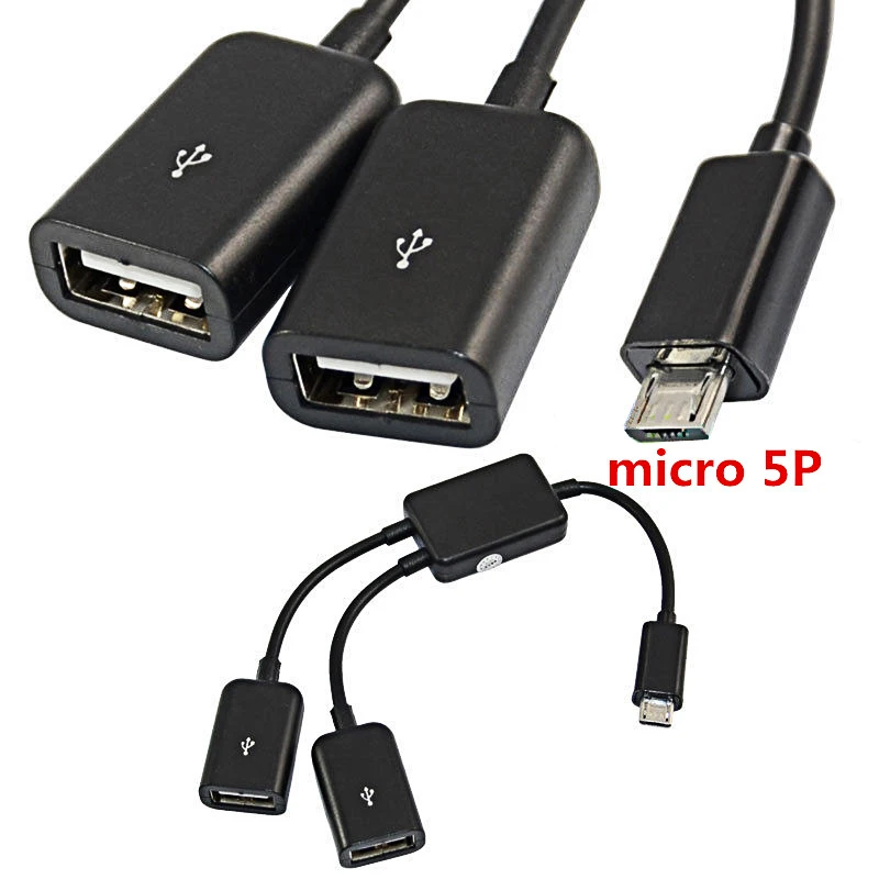 Micro USB/type C до 2 OTG двухпортовый концентратор кабель Y разветвитель Micro-usb type-C адаптер конвертер для планшета Android Мышь Клавиатура