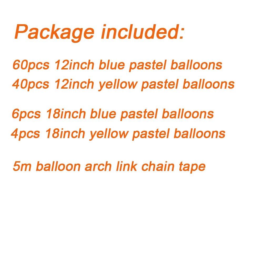 Macaron синий желтый пастельный воздушный шар набор для арки для мальчиков День Рождения декорации фона стены