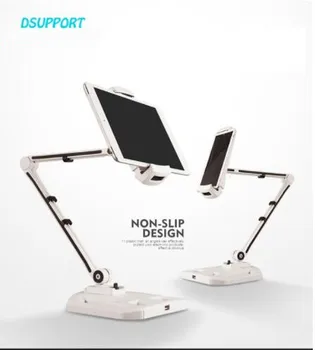 

360 Full Rotation Foldable Aluminum Alloy 4.7-12.9 inch Tablet PC Holder/Smartphone Holder Stand with USB Port Charger Big Base