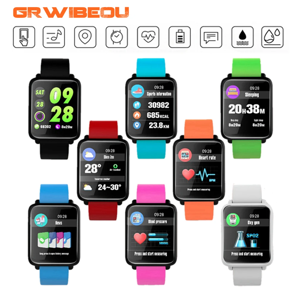 

M28 Smart Fitness Bracelet Smartband Wristband Smart Watches Clock Men Heart Rate Monitor IP67 Waterproof IOS Android Wrist Band