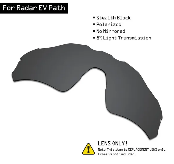 Stealth Black Smartvlt поляризованные солнцезащитные очки Сменные линзы для очков Oakley Radar EV Path-маскирующий черный - Цвет линз: Stealth Black