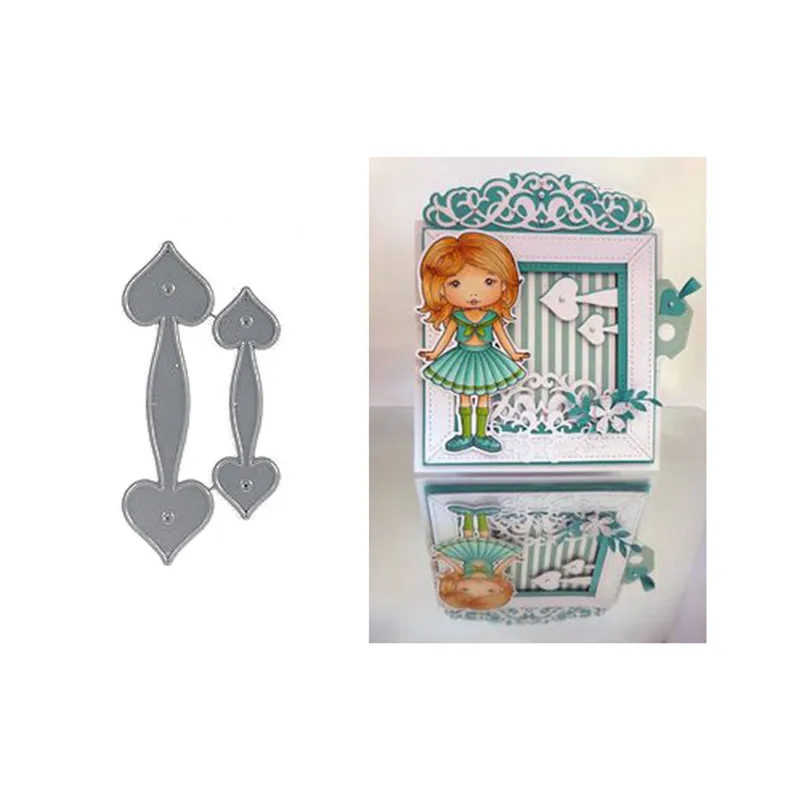 

Eastshape 2 Pcs/lot Metal Cutting Dies Scrapbooking for Card Making DIY Embossing Cuts New Craft Die Heart Shaped Decoration New