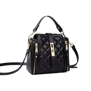 

Genuine Real Leather Fashion Crossbody Shoulder Bag Women Large Capacity Bucket Messenger Bags Ladies Handbag Organizer Female