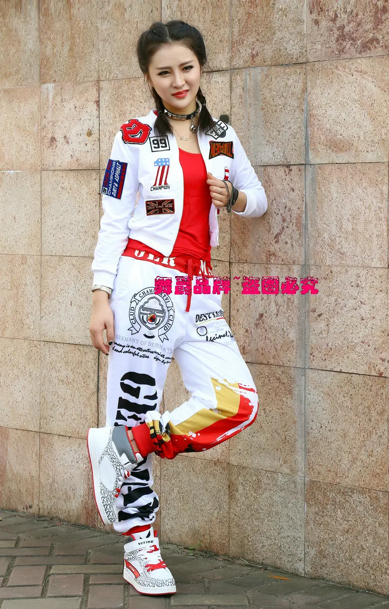Горячая Хип-хоп Женское пальто Luyao динамичный в стиле джаз уличный танцевальный командный костюм свободные большие размеры ds костюмы