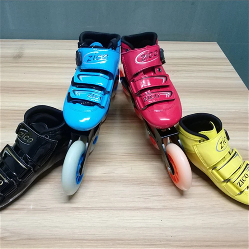 [الجليد التمهيد] مضمنة سرعة أحذية تزلج العلوي التمهيد 2-طبقات الكربون الألياف الكبار النساء الرجال الاطفال الأطفال صبي الفتيات حجم 30-44