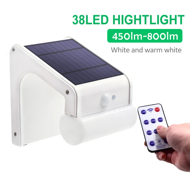 

Solar LED Light 38 LED Power PIR Motion Sensor Wall Lamp Energy Saving Waterproof Outdoor Garden Street Security Lights