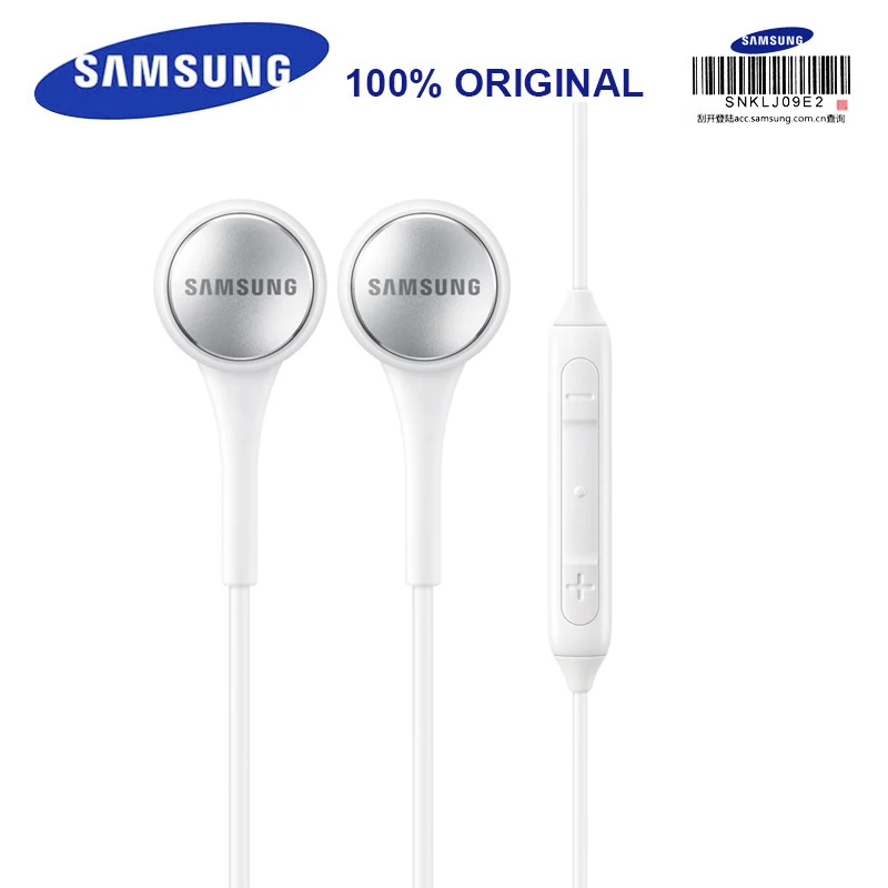 Спортивные наушники вкладыши SAMSUNG 20 Гц кГц черные/белые стерео 3 5 мм для