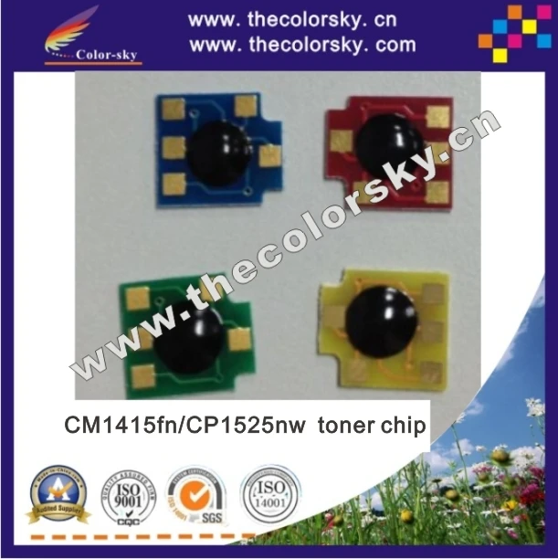 12 шт./лот чип сброса лазерного тонера для HP CM1415 CP1525 1415fn 1415fnw 1525 CM1415fn CM1415fnw CP1525nw Kcmy