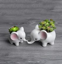 Cartoon Elephant Flower Pots Succulent Plant Flowerpot Ceramic Bonsai Pots