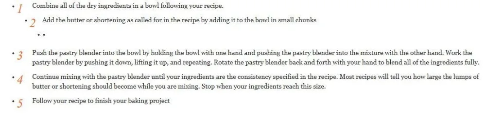 dough pastry blender use and care