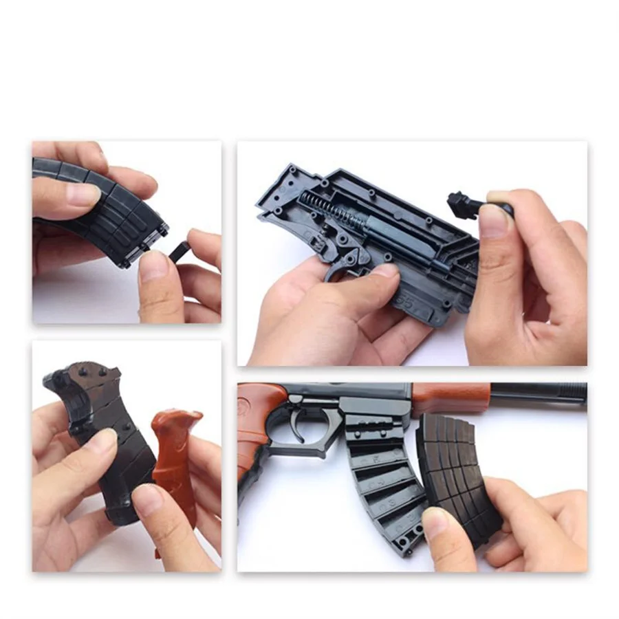 DIY Assembly Toy Submachine Gun Model, Learning Education Stitching Building Blocks Gun, Free Gifts Fuorescent Bullets DIY Assembly Toy Submachine Gun Model, Learning Education Stitching Building Blocks Gun, Free Gifts Fuorescent Bullets