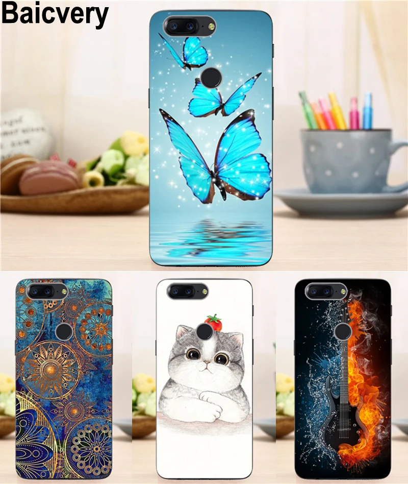 Fashion Cute Cartoon Case for one plus 5 t oneplus5t New back cover Oneplus 5T case T | Мобильные телефоны и аксессуары