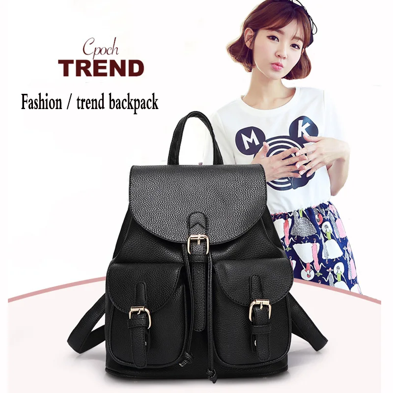 

Ladies and Girls Schoolbags Portable Travel Women's Backpack High Quality Teen Leather Fashion Backpack Girl School Shoulder Bag