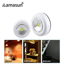 3 * AAA batterie Luminaire Led COB sous armoire lumières veilleuse appuyer légèrement pour meubles placard cuisine armoire tiroir