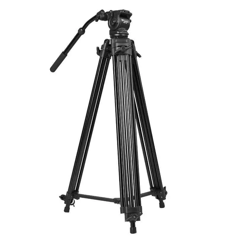 

WF718 Professional Video Tripod DSLR Camera Heavy Duty Tripod with Fluid Pan Head 1.8m high Load 8kg WF-718 better than JY0508