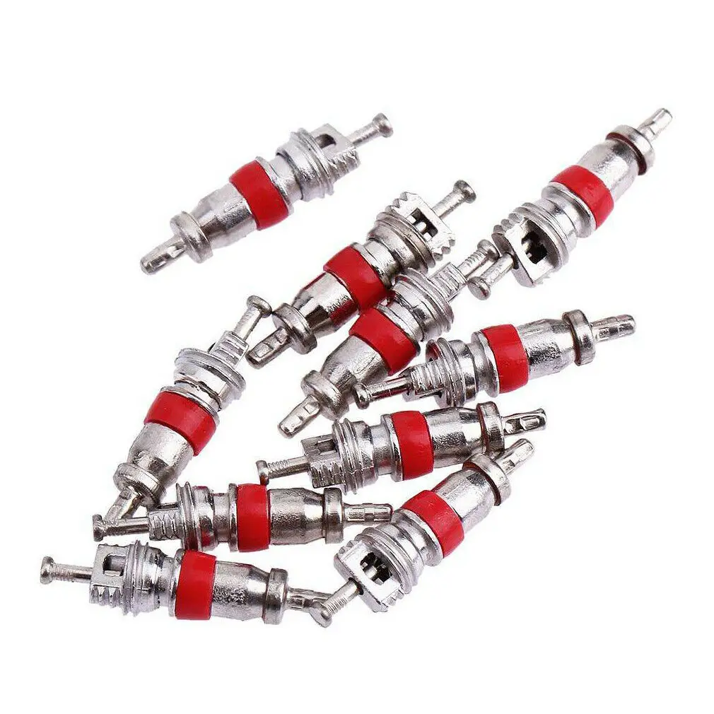 

10Pcs Tyre Valve Core Insert With Remover Tool Car Bike Motorcycle Automobiles Wheels Tires Valve Stems Caps Replacement Parts