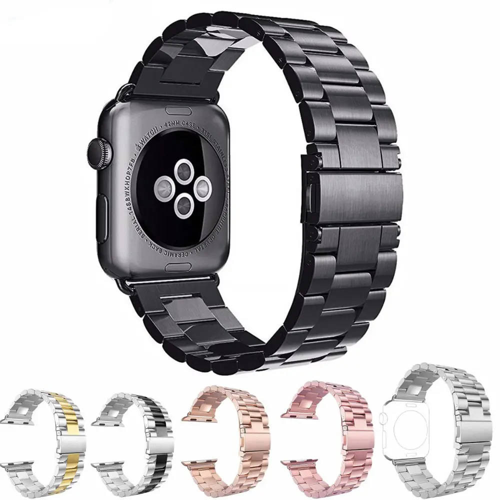 Ремешок для часов из нержавеющей стали apple Watch 42 мм 38 сменный ремешок iwatch серия 1 2 3