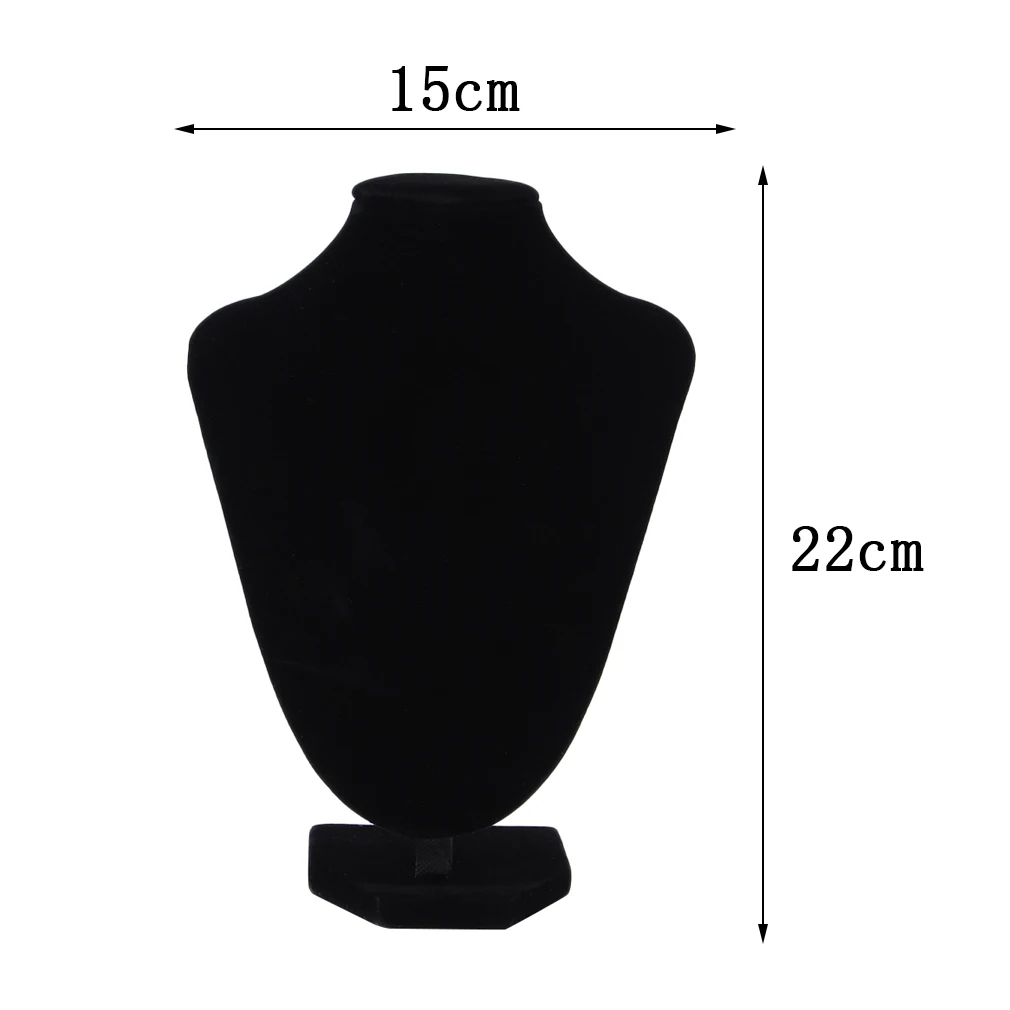 Small Size Necklace Stand Display Rack Black Velvet Jewelry Showing Holder Mannequin Choker Jewelry Organizer Showcase Small Size Necklace Stand Display Rack Black Velvet Jewelry Showing Holder Mannequin Choker Jewelry Organizer Showcase