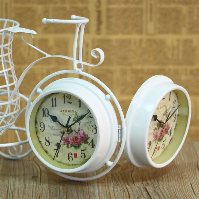 Double Face Alarm Clock Double Bell Backlight Silent Clock Quartz Movement Decorative Table Clocks Antique Classic Desk Clock Double Face Alarm Clock Double Bell Backlight Silent Clock Quartz Movement Decorative Table Clocks Antique Classic Desk Clock