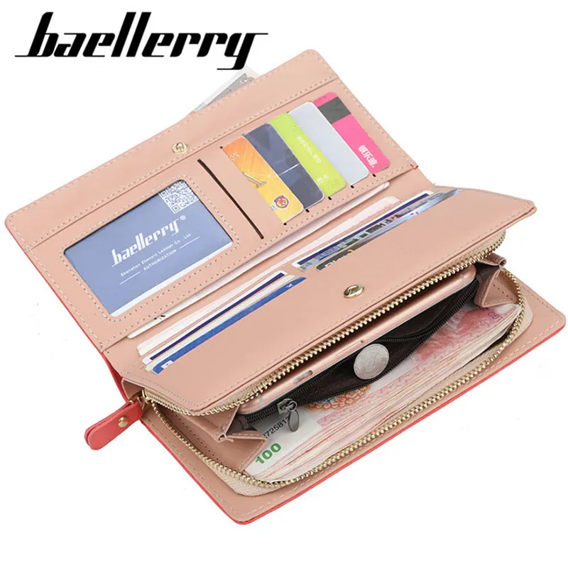 Новый модный длинный женский кошелек Baellerry из искусственной кожи держатель для