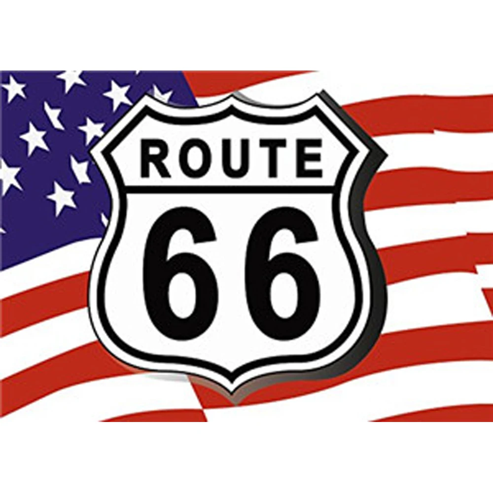 Автомобильный номерной знак Route 66 фотолампа знаки украшение для стен в баре клубе
