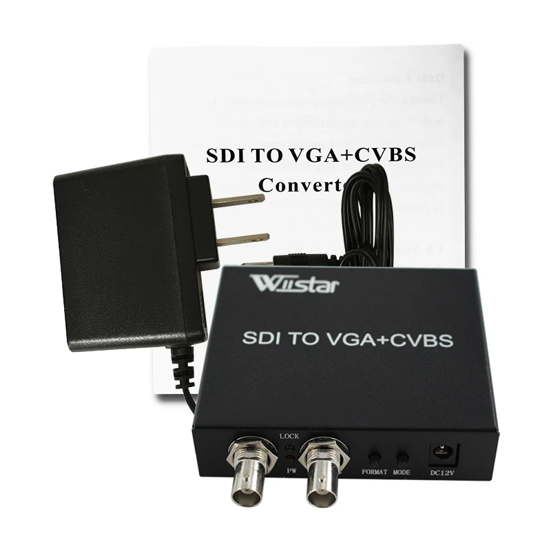 Конвертер Wiistar SDI в VGA + AV с Loop Out на 3RCA адаптер SD HD 3G для ПК ноутбуков HDTV|Кабели VGA| |