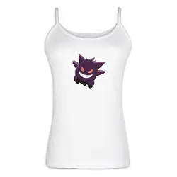 Аниме Покемон Gengar бретели Для женщин Harajuku хлопок Фитнес майка для девушек Femme летние каникулы Singlet футболка без рукавов