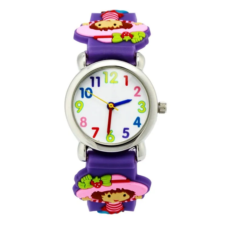 Водонепроницаемый малыш Часы дети силиконовые Наручные часы с клубникой для девочек бренд кварцевые наручные часы Мода Повседневное Relogio Часы