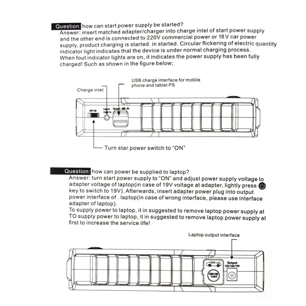 12V 82800 мА/ч, два USB выхода, Выход автомобиль скачок стартер Портативный автомобиля Зарядное устройство Мощность банк аварийного со вспышкой светильник Батарея Питание