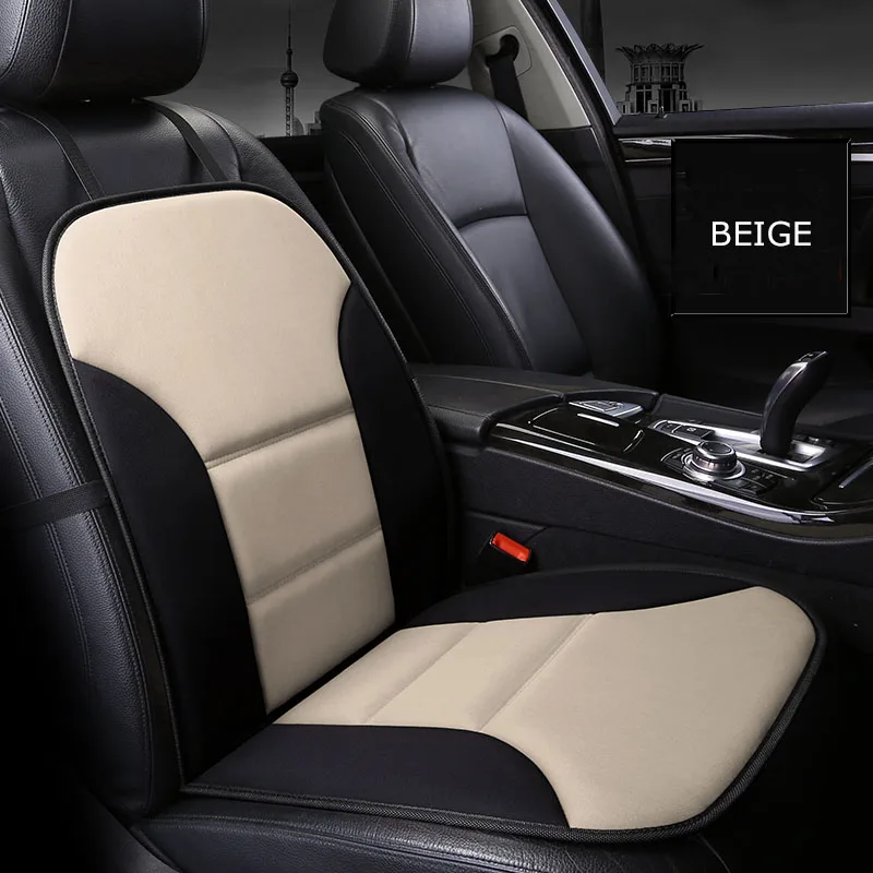 

KKYSYELVA 1PCS Front Seat Mat Universal Car Seat Cushion Covers for driver seat cushion Interior Accessories