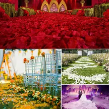2000 шт/партия 5*5 см лепестки роз для свадебного украшения, романтические искусственные лепестки роз Свадебные цветы розы