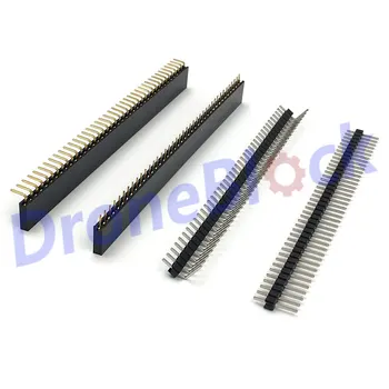

20 pcs/a lot 2.54mm Pitch 1*40 Pin Straight Curve 90 Degree Header Male Female Single Row Pin Header
