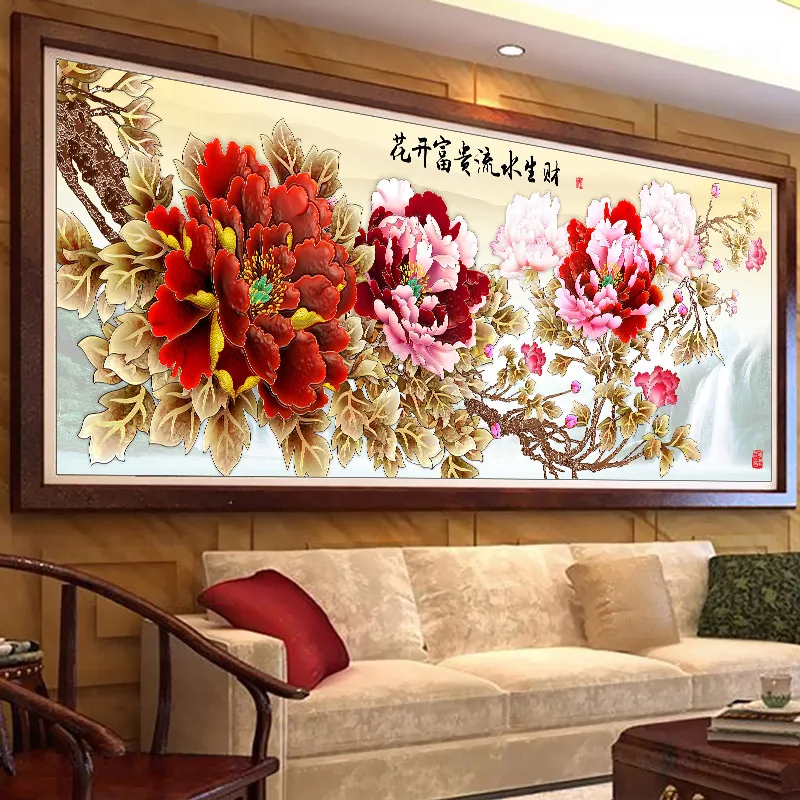 

Meian Flower Peony 5D Diamond Painting Full Round Drill Diamond Embroidery Cross Stitch 3D Diamond Mosaic Decoration Christmas