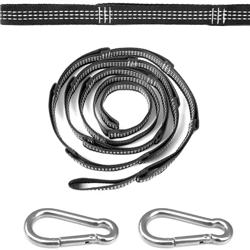 

2pcs Adjustable Hammock Rope Belt 3m/9.84ft Tree Hanging Hammock High Strength Safety Straps Extension Straps Climbing Belt