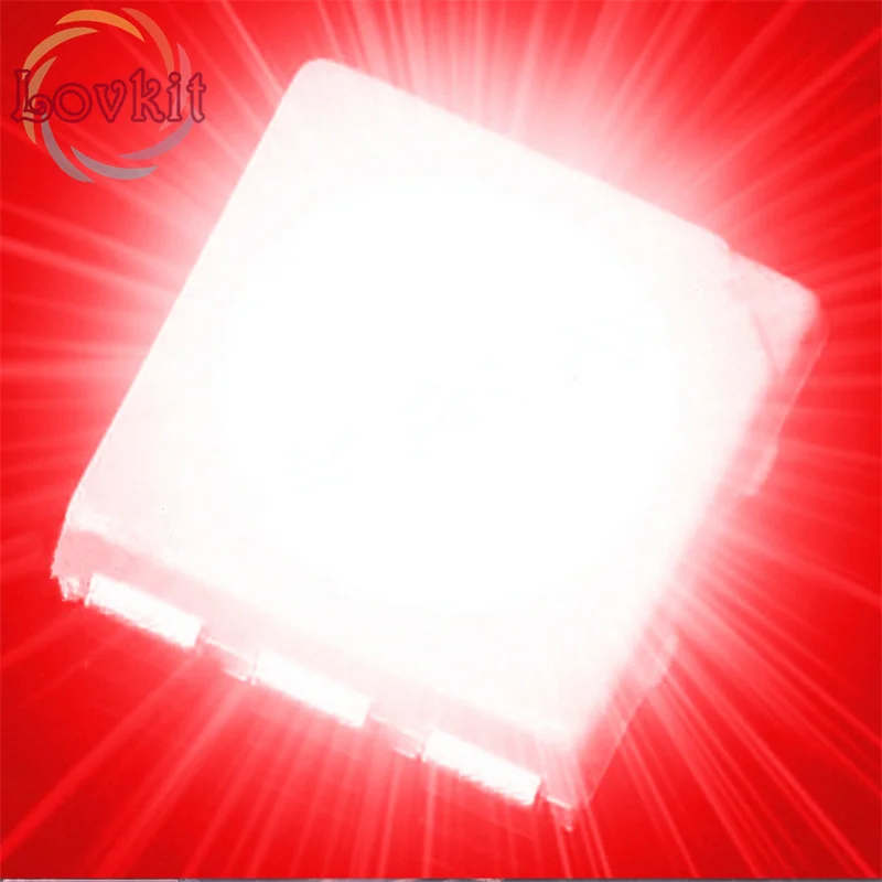 5000 шт. 5050 SMD PLCC 6 красный светодиодный SMD/SMT 3 CHIPS Ультраяркий свет излучающие диоды
