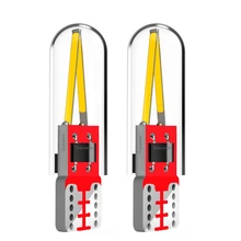 2Pcs T10 W5W 168 Filamento COB LEVOU Luzes Do Carro de Vidro Shell Led Wedge Lâmpadas de Estacionamento Auto Reading Dome Lâmpadas DRL Automobiles Styling