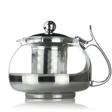 700/1200 мл чайник для заварки из термоустойчивого Стекло Чай заварки Тай Чи Чай горшок с фильтром Нержавеющая сталь перед современный заварки заварочный чайник, травяной