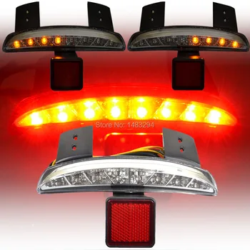 

All New Motorcycle Clear Lens Rear Fender Edge LED Tail Light W/ Turn Signal Fits For Harley Iron 883 XL883N XL1200N Chopped
