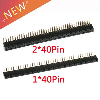 

5pcs 1x40 2x40 Pin 2.54mm Spacing right angle 90 degrees single/Double row female socket header rectangular connector receptacle