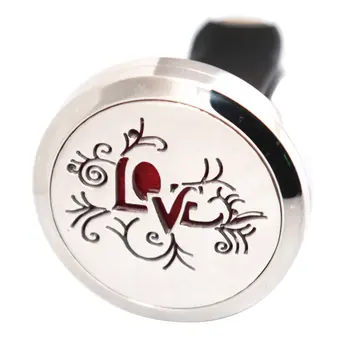 

Silver Jewelry Love 30mm Diffuser 316 Stainless Steel Car Aroma Locket Essential Oil Car Diffuser Locket Free 50Pcs Felt Pads
