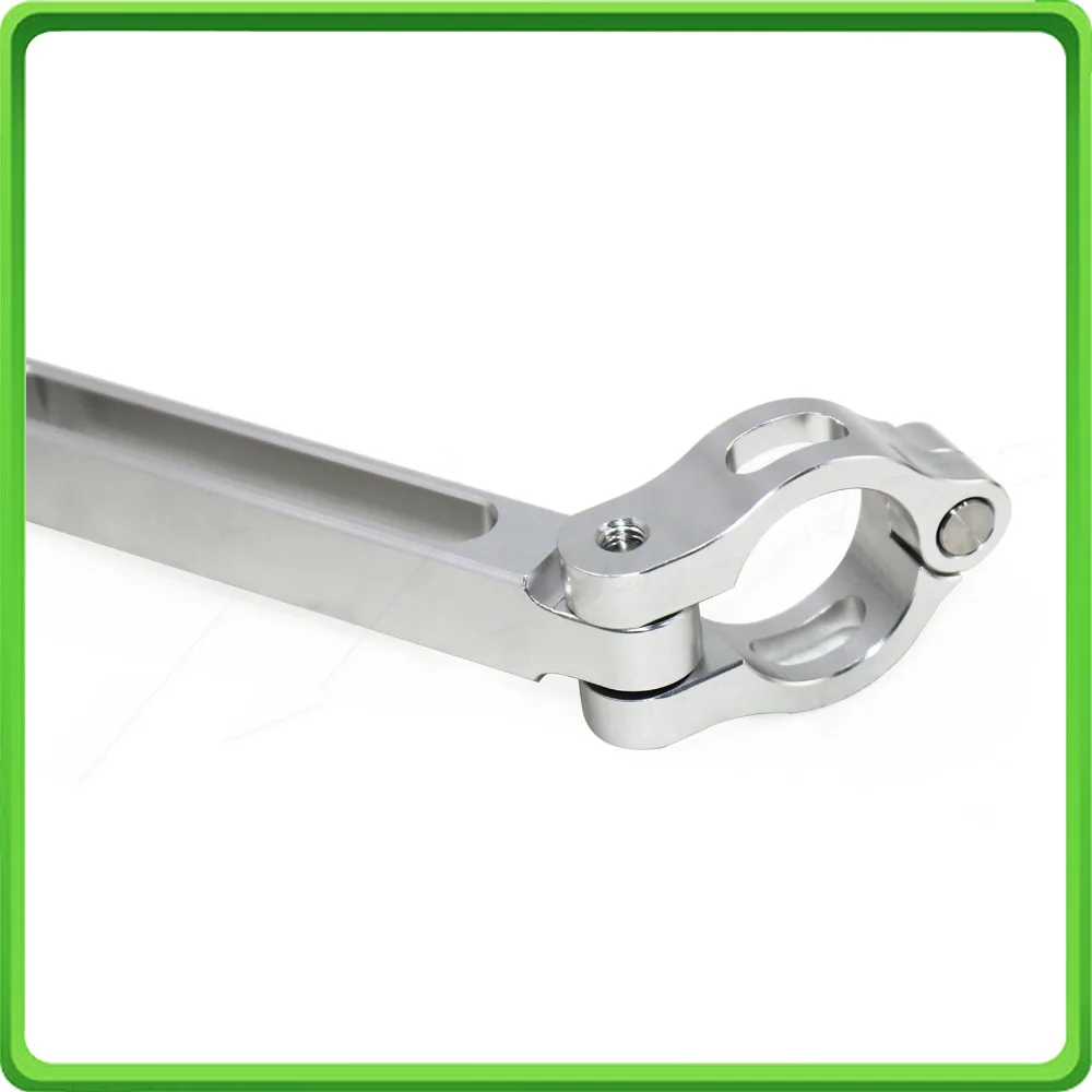 CNC Handlebar Crossbar Handle Bar Cross Brace Clamp Kit For 2013 2014 2015 BMW R1200GS R1200 GSA ADV Adventure Water-Cooled Silver (4)