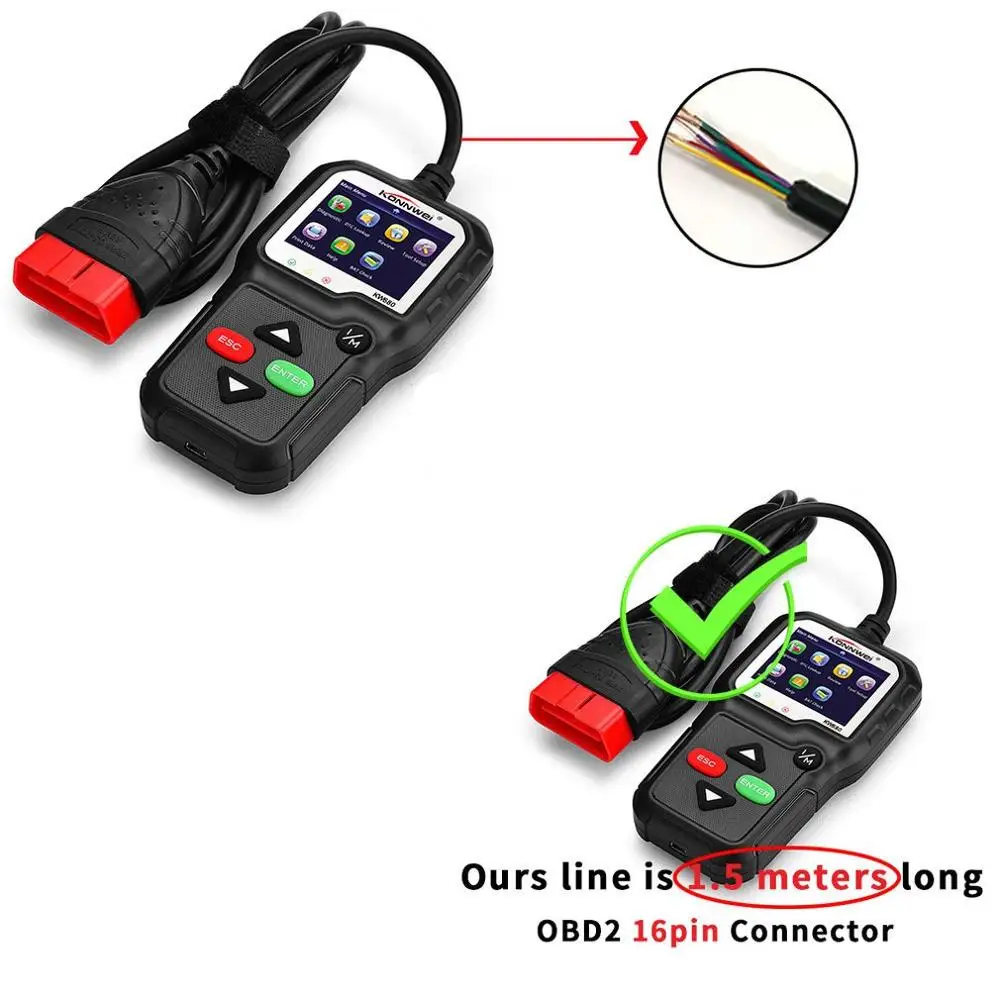 

Kw680 Car Fault Diagnosis Scanner Car Scanner Computer Driving Computer Scanner Support Eight Languages