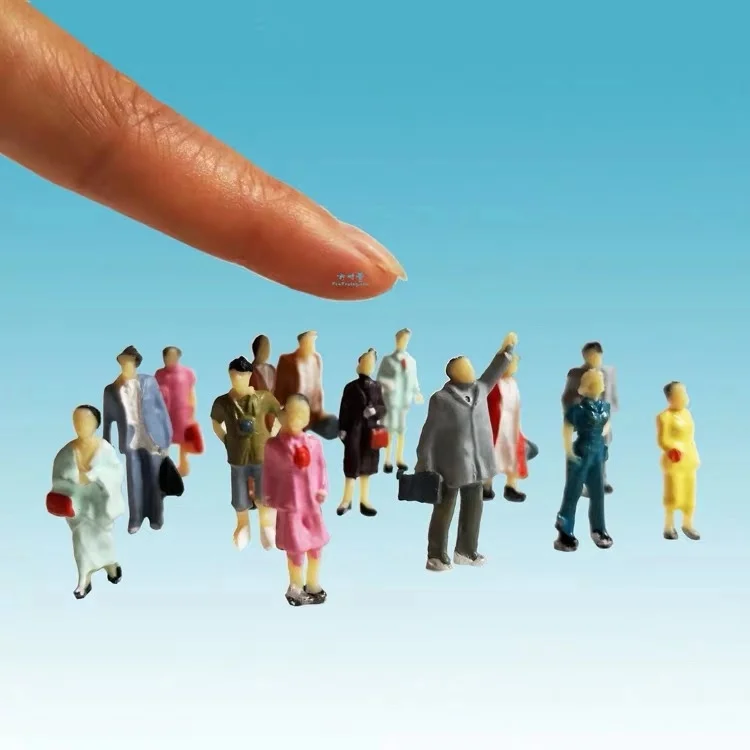 100PCS 1 87 HO Scale Model Figures all in Standing poses landscape model train railway layout 2