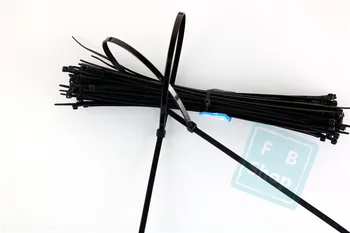 

500 250PCS 4x150 180 200 250 300 350 mm Black white Yatai Brand plastic self-locking nylon cable tie plastic ribbon installed
