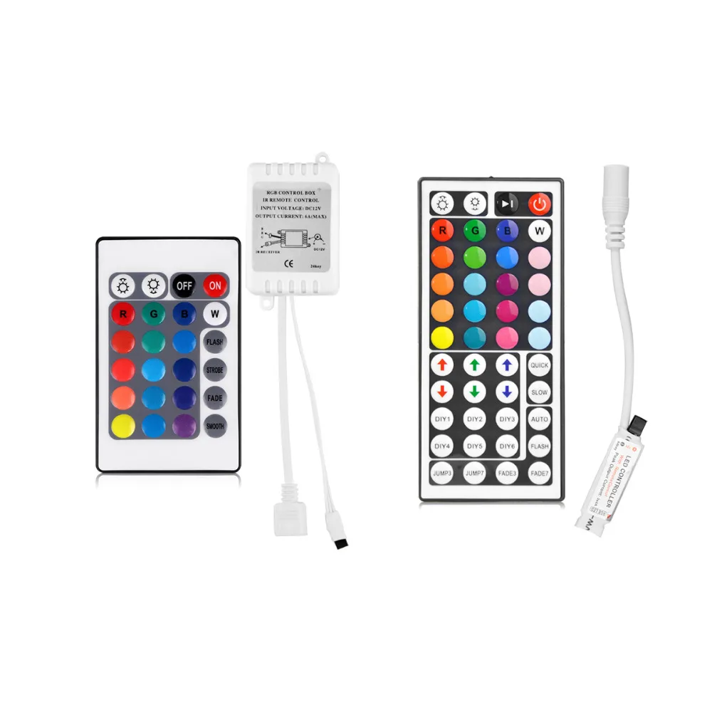 Led Lights Controller Rgb Controller 44 Keys 24 Keys Wireless Remote Control  For 12V Led Strip - Rgb Controler - Aliexpress