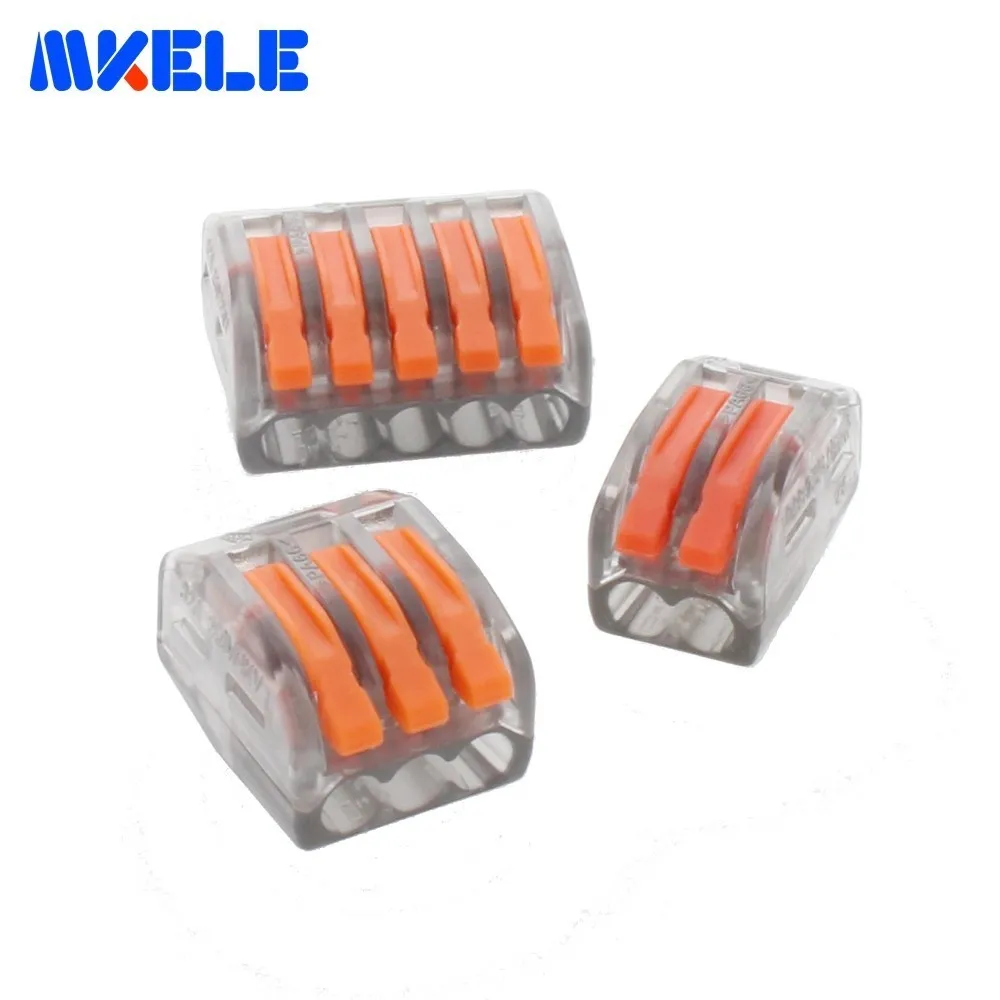 

Hot Sale Universal Compact Wiring Conector Terminal Block Connectors Terminator Wire Connector Opaque Transparent Terminals